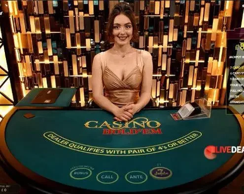 Poker game workspace at Habtam Bet's live casino